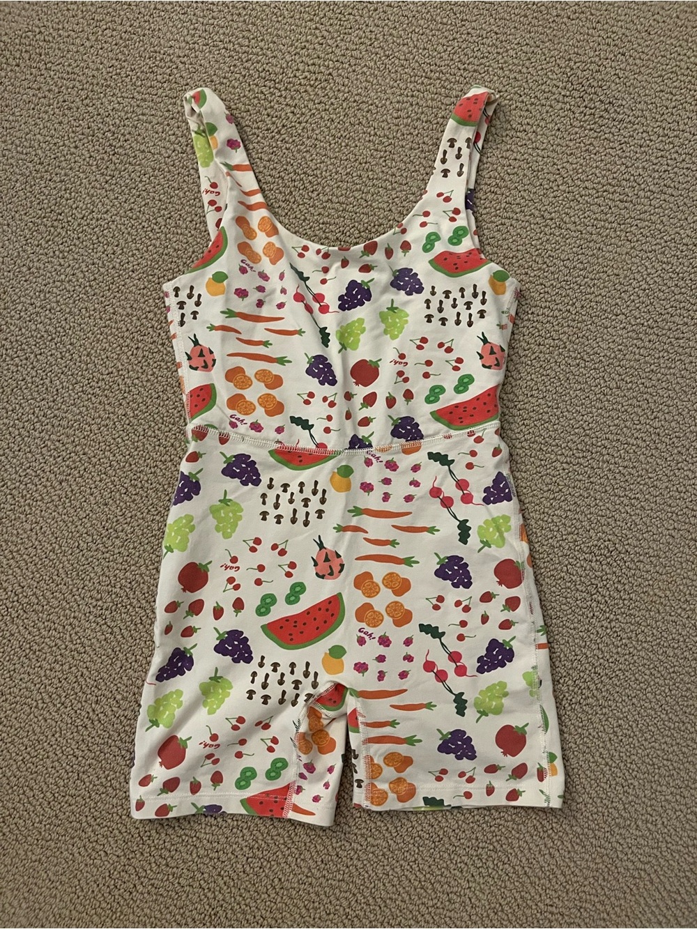 Mate the Label x Lisa Says Gah fruit print unitard